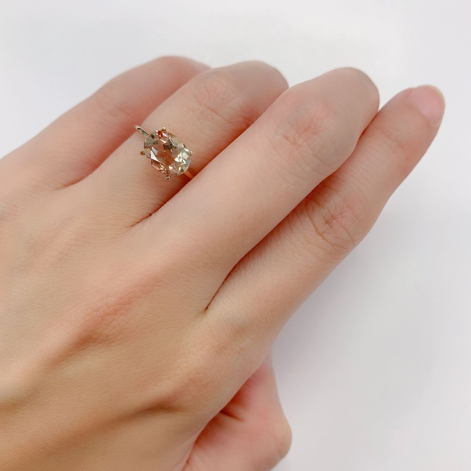 オレゴンサンストーン(宝石名ラブラドライト)アメリカ・オレゴン州産 1.46ct 識別済[220113875]8.5x6.6mm前後