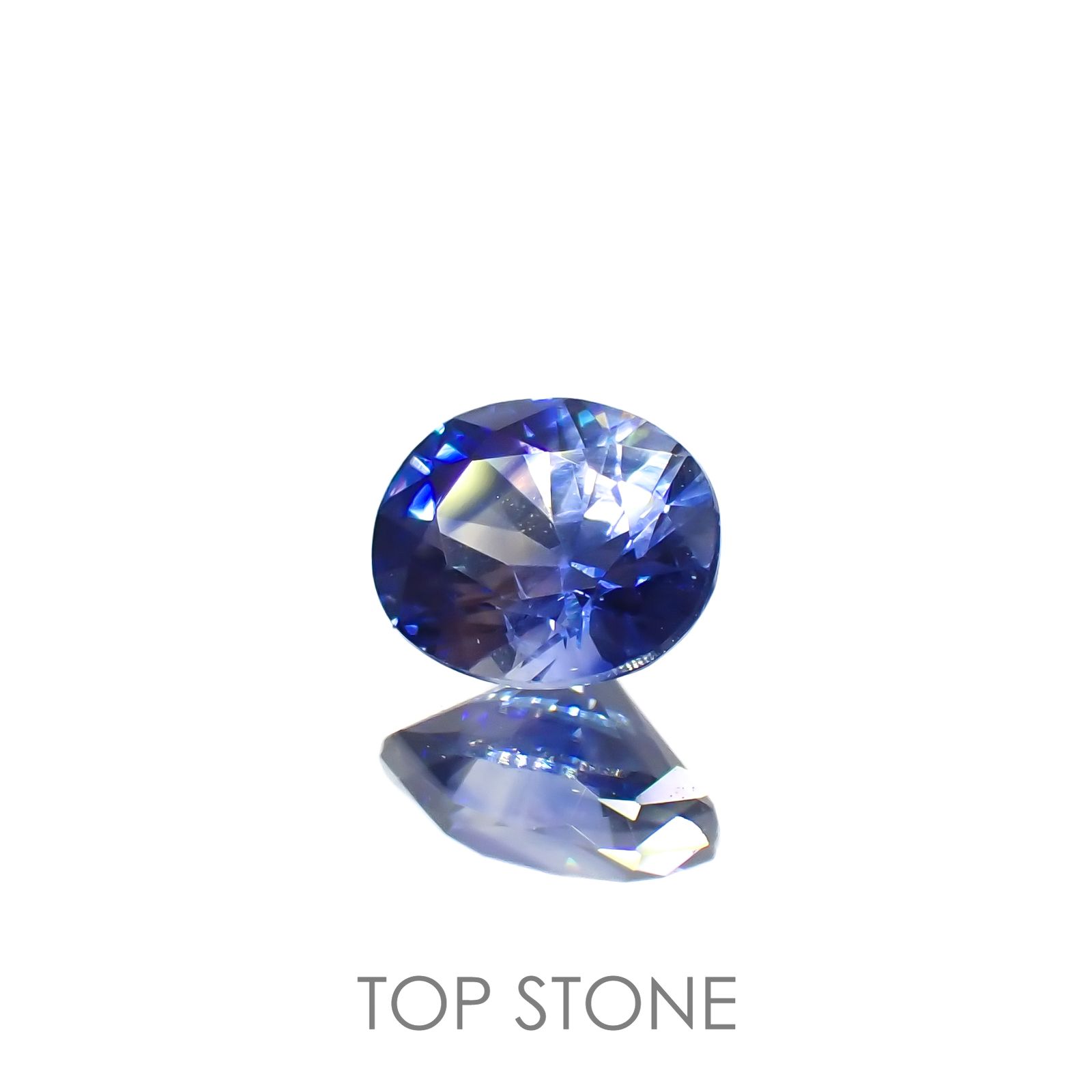 バイカラーサファイア(宝石名サファイア)スリランカ/マダガスカル産 0.61ct 識別済[220817435]5.5x4.5mm前後