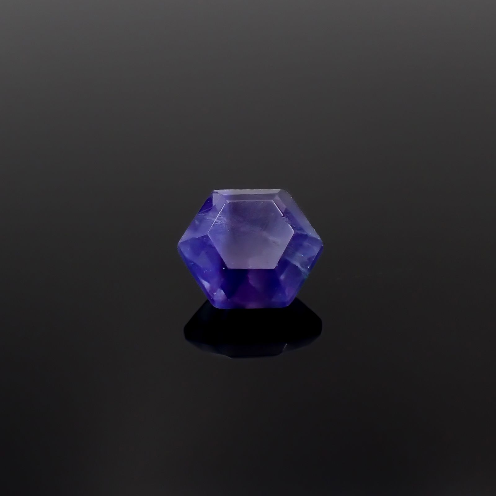◇ヘキサゴンカット◇パーティカラーフローライト フルオレッセンス 中国産 2.95ct[240628192]8.3x8.2mm前後