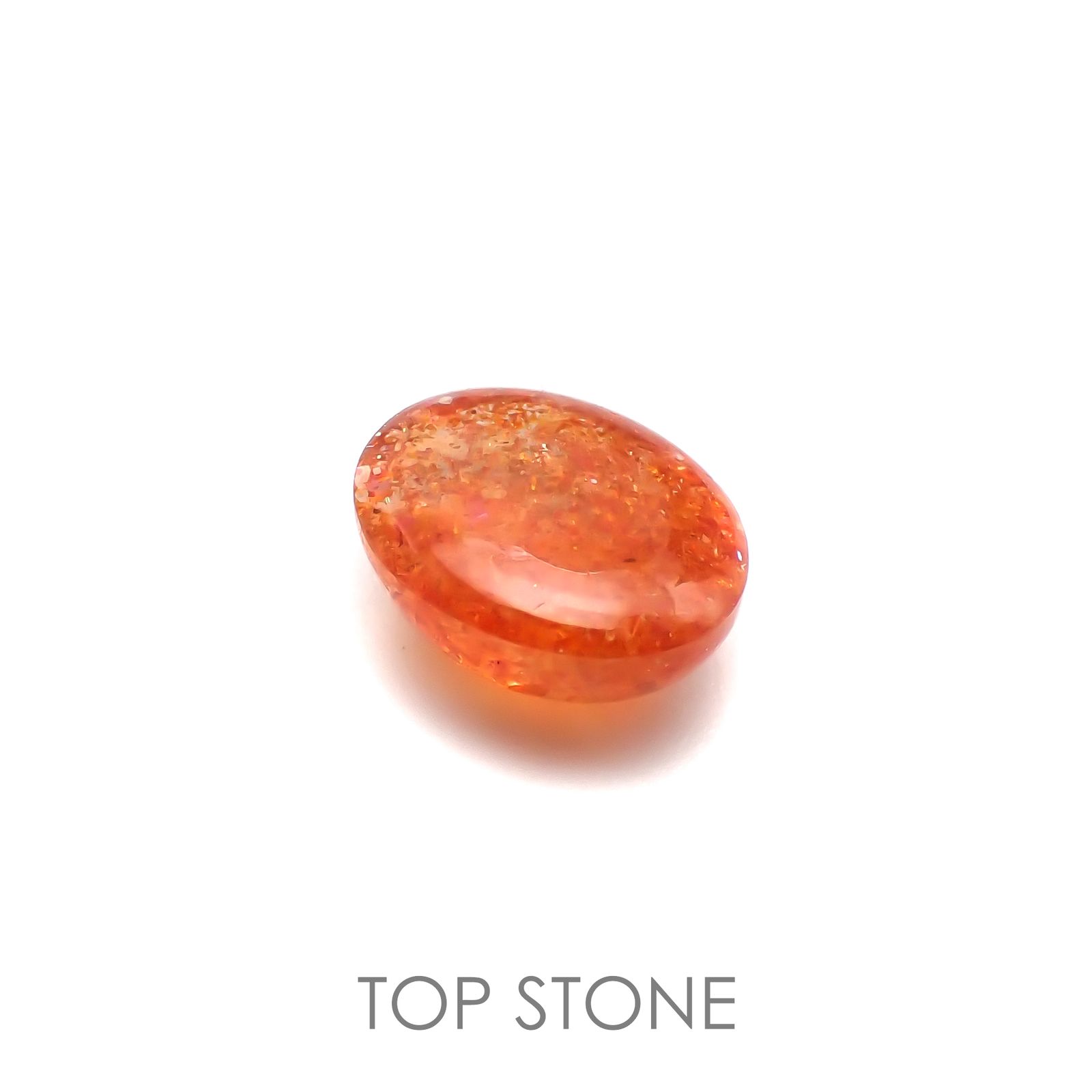 イリュージョンサンストーン(宝石名フェルドスパー) タンザニア産 2.98ct 識別済[210812309]10.1×8.2mm前後