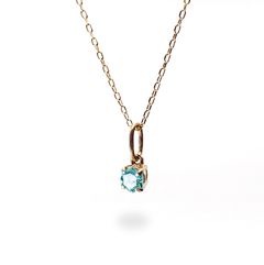 ◇K10ペンダント◇ アパタイト 約0.10ct | ラウンド/つやあり仕上げ 3mm(※チェーン別売り) [241229430]