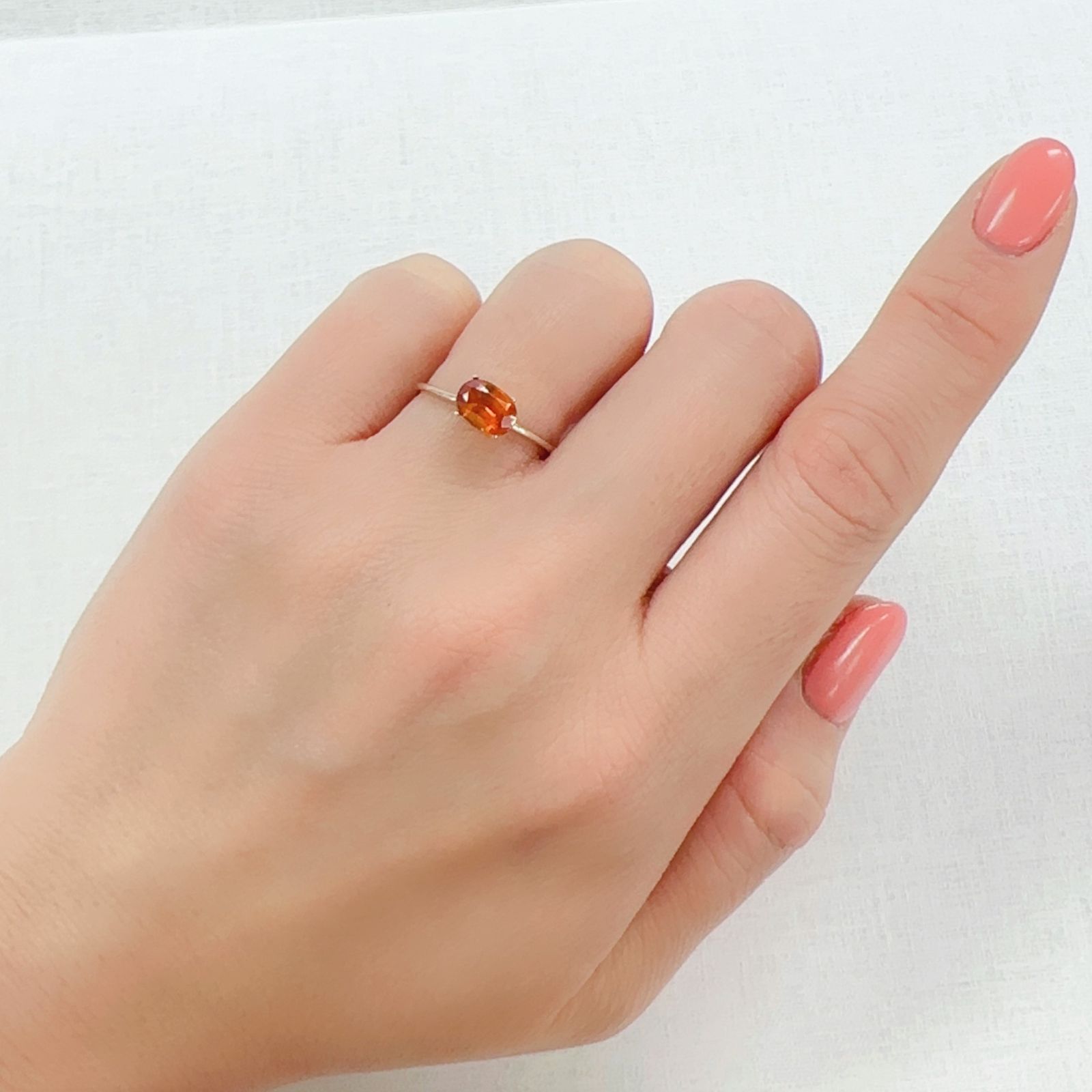 オレンジカイヤナイト ネパール産 1.08ct[230220597]7.1x5mm前後