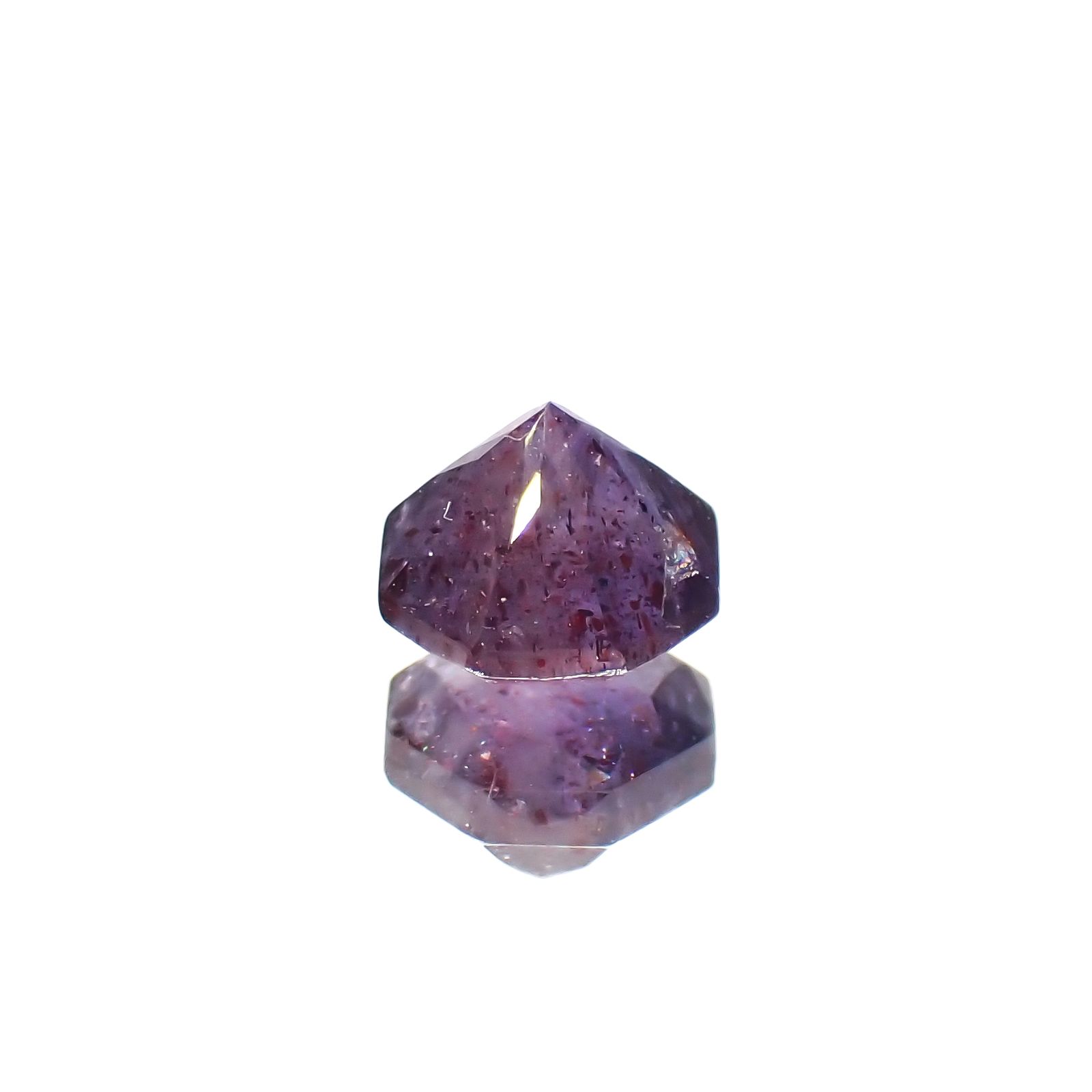 ◇オクタゴンカット◇ブラッドショットアイオライト インド産 0.55ct[230320945]5x5mm前後