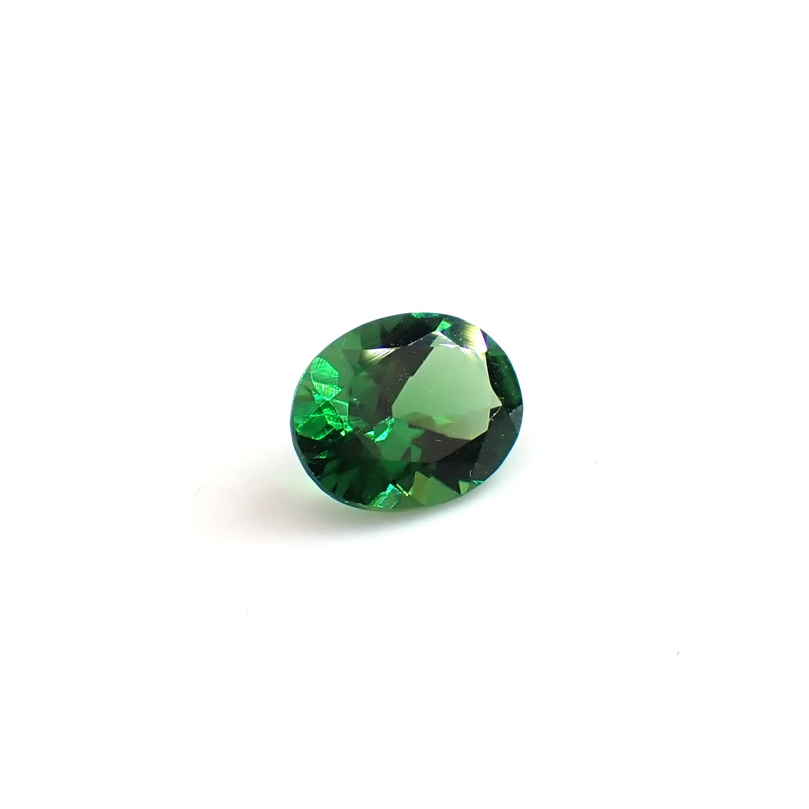 クロムトルマリン(宝石名クロム・トルマリン)タンザニア産 ソ付(彩珠) 1.433ct / 8.5x6.5mm前後 [260932607]