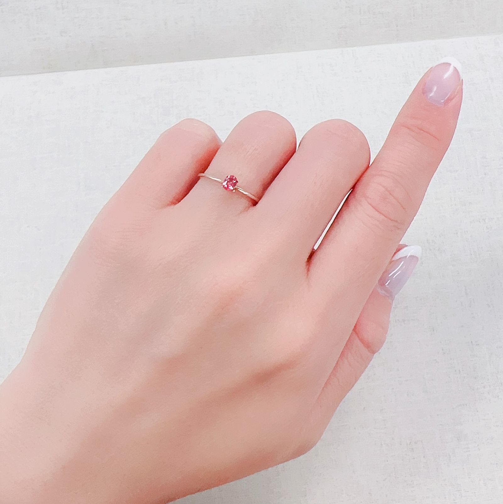 ピンクスピネル パパラチャカラー タンザニア産 0.16ct[230421853]4x3mm前後