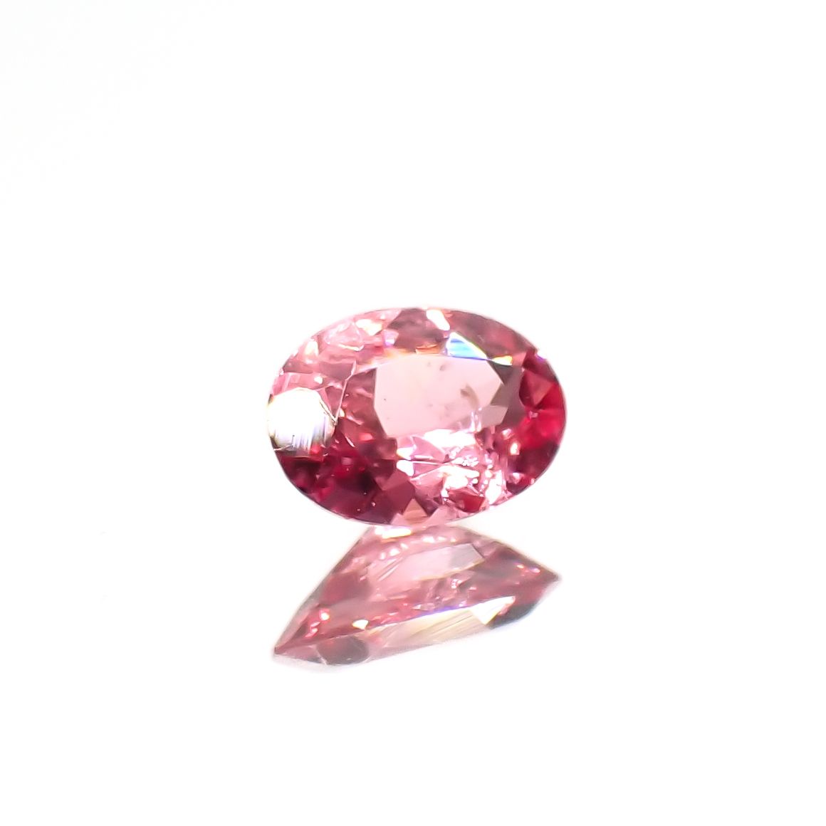 ピンクスピネル パパラチャカラー タンザニア産 0.13ct[230421855]3.8x2.8mm前後