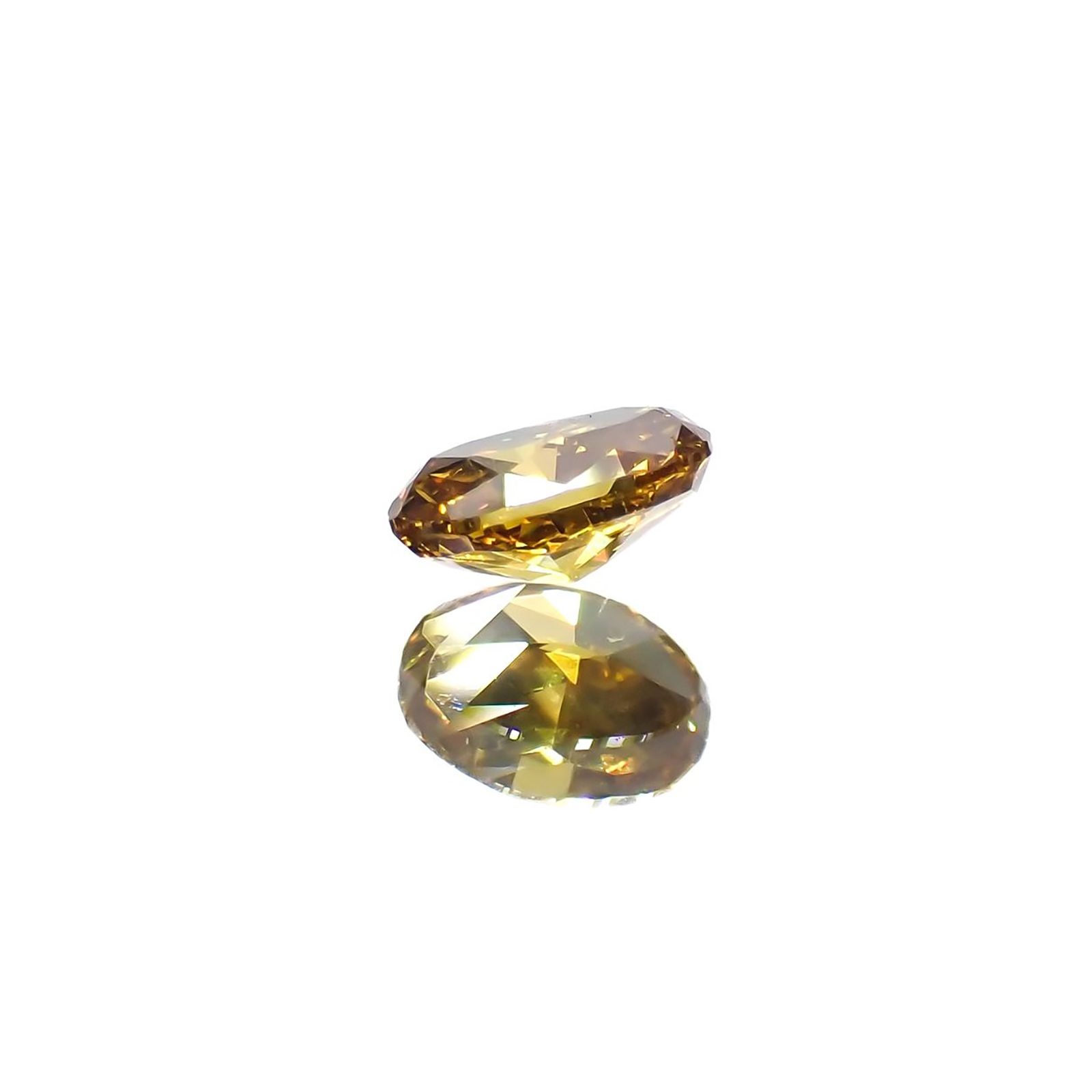 イエローダイヤモンド SI-1 | FANCY DEEP BROWNISH ORANGY YELLOW(宝石名ダイアモンド) ソ付(CGL) 0.257ct / 4.46x3.35mm前後 [240125397]