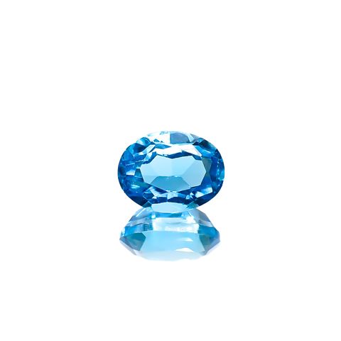 スイスブルートパーズ ブラジル産 1.98ct [241229575]8.2x6.3mm前後