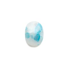 パライバトルマリンインクォーツ(宝石名トルマリンインクォーツ/別名パライバ・トルマリン)ブラジル産 4.175ct ソ付(宝貴協)[221018818]15.1x11.2mm前後