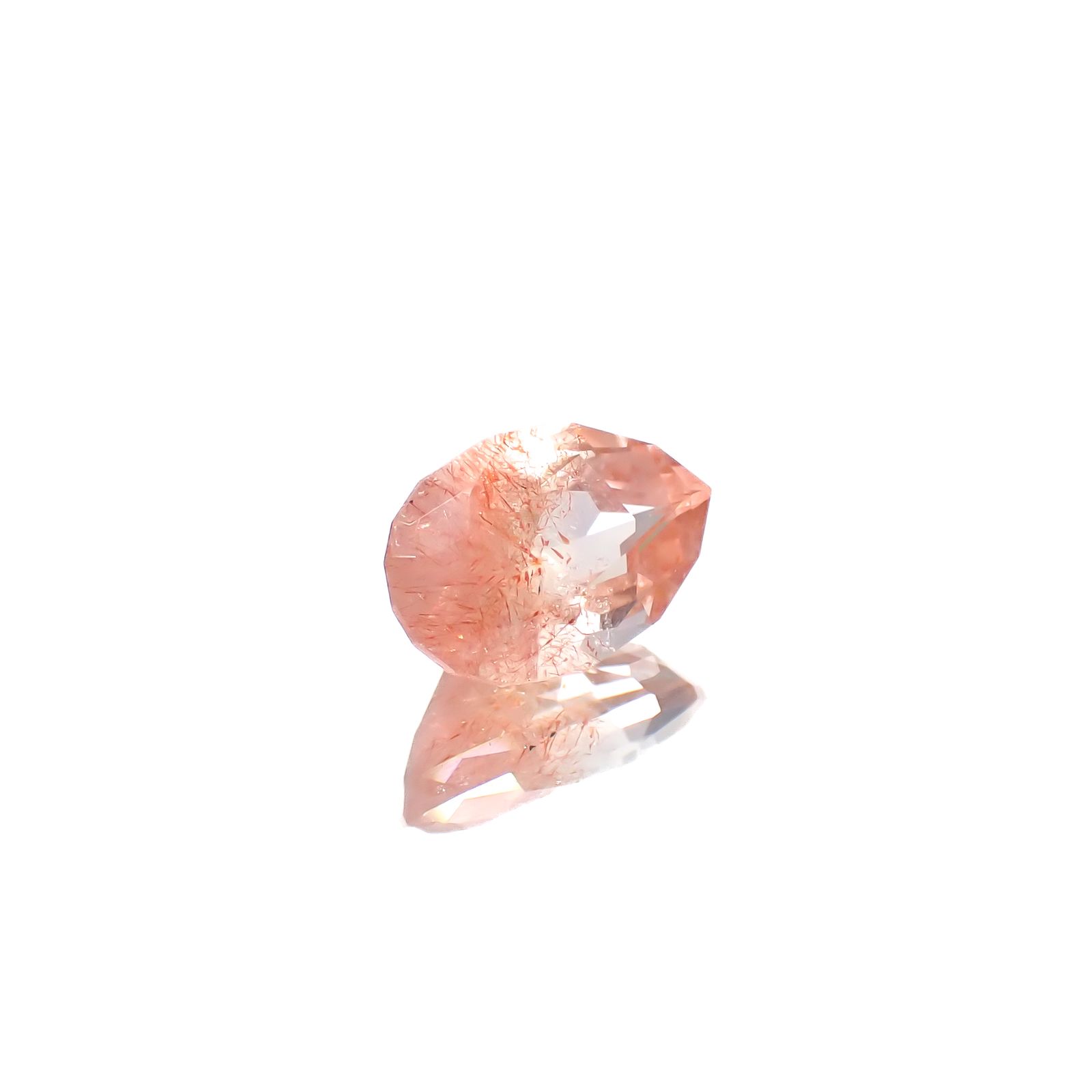 ◇カスタムカット◇ストロベリークォーツ カザフスタン産 0.78ct[240628293]7.5x5.1mm前後