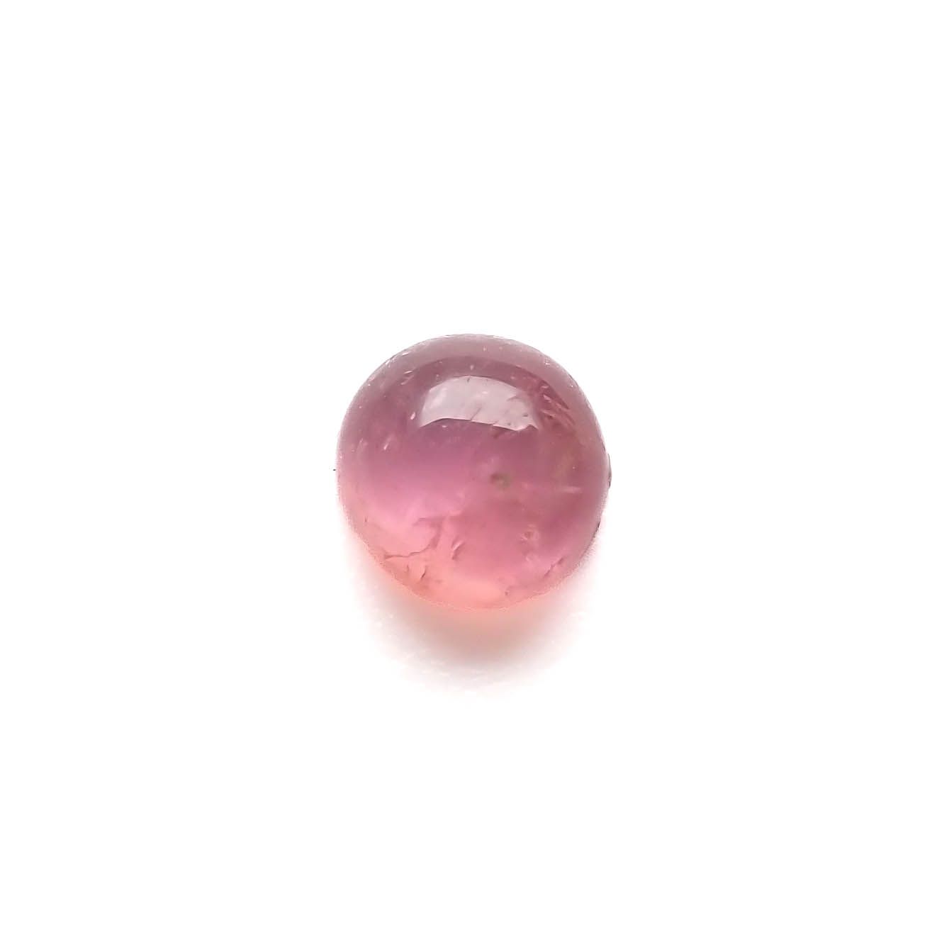 ペツォッタイトキャッツアイ（ラズベリル）(宝石名ペツォッタイト・キャッツアイ)マダガスカル産 0.463ct ソ付(彩珠)[240125876]4.7x4.5mm前後
