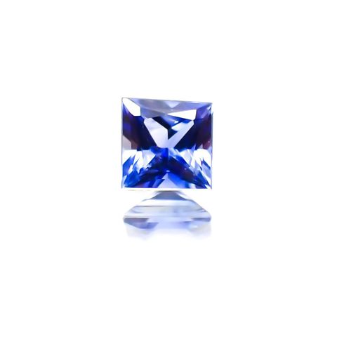 ◇プリンセスカット◇サファイア(宝石名サファイア)スリランカ産 0.18ct 識別済[230622457]3.1x3.1mm前後