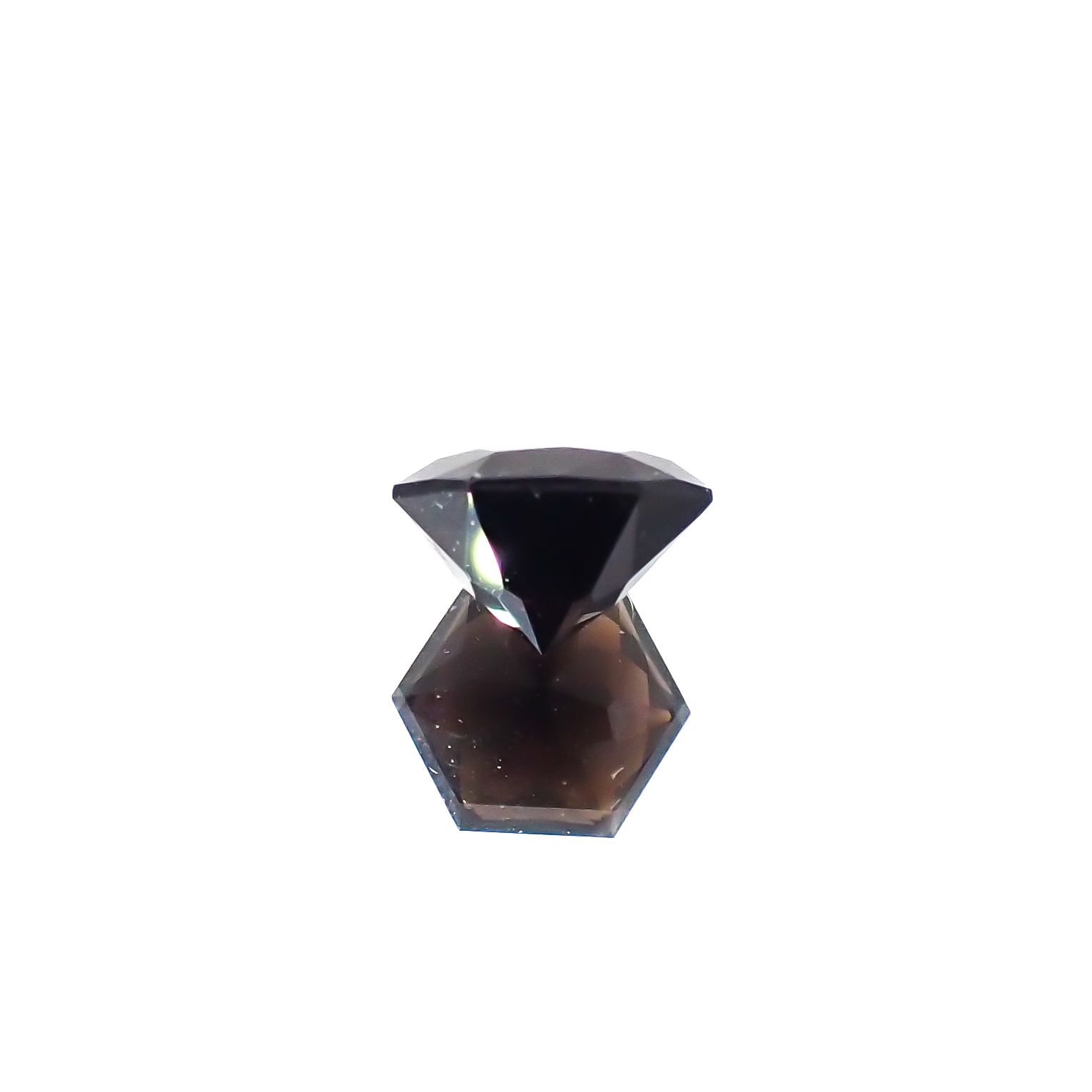 ◇ヘキサゴンカット◇モリオン チベット産 1.97ct[240427365]7.8x7.7mm前後
