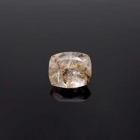 ヘデンベルジャイトインクォーツ インドネシア産 4.34ct [230120049]10.9x9.3mm前後