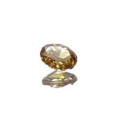 イエローダイヤモンド SI-1 | FANCY DEEP BROWNISH ORANGY YELLOW(宝石名ダイアモンド) ソ付(CGL) 0.257ct / 4.46x3.35mm前後 [240125397]