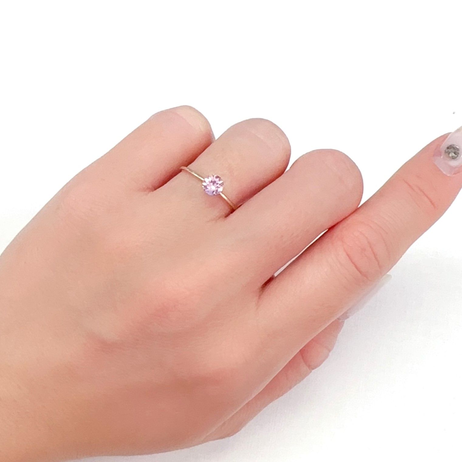 シルキーピンクスピネル タンザニア産 0.54ct[231224955]5x5mm前後