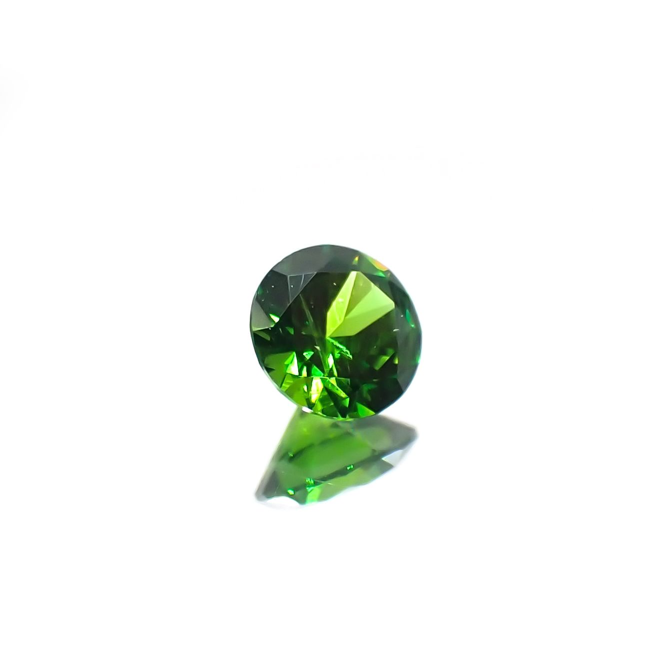 デマントイドガーネット(宝石名デマントイド・ガーネット) ロシア産 0.118ct ソ付(彩珠)[210712082]3.1×3.1mm前後