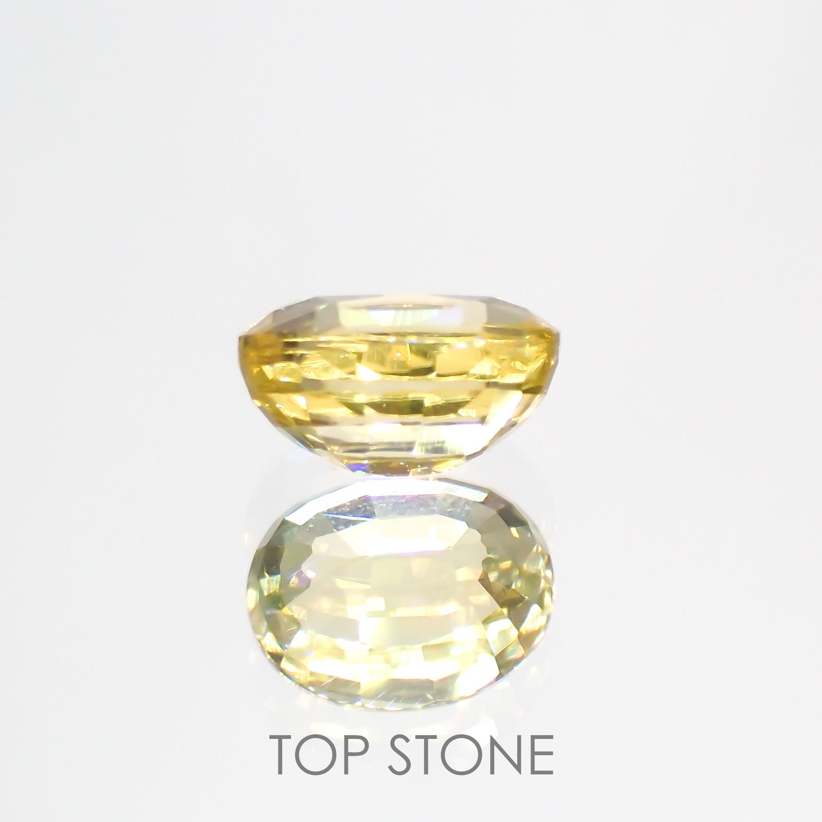 イエロージルコン(宝石名ジルコン) スリランカ/カンボジア産 1.58ct 識別済[20118073]6.9×5.5mm前後