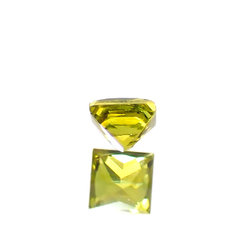 ◇プリンセスカット◇クリソベリル スリランカ/マダガスカル産 0.25ct [250330008]3.2x3.2mm前後