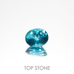 ブルーグリーンアパタイト(宝石名アパタイト)マダガスカル産 1.02ct 識別済[220616655]7x5.6mm前後