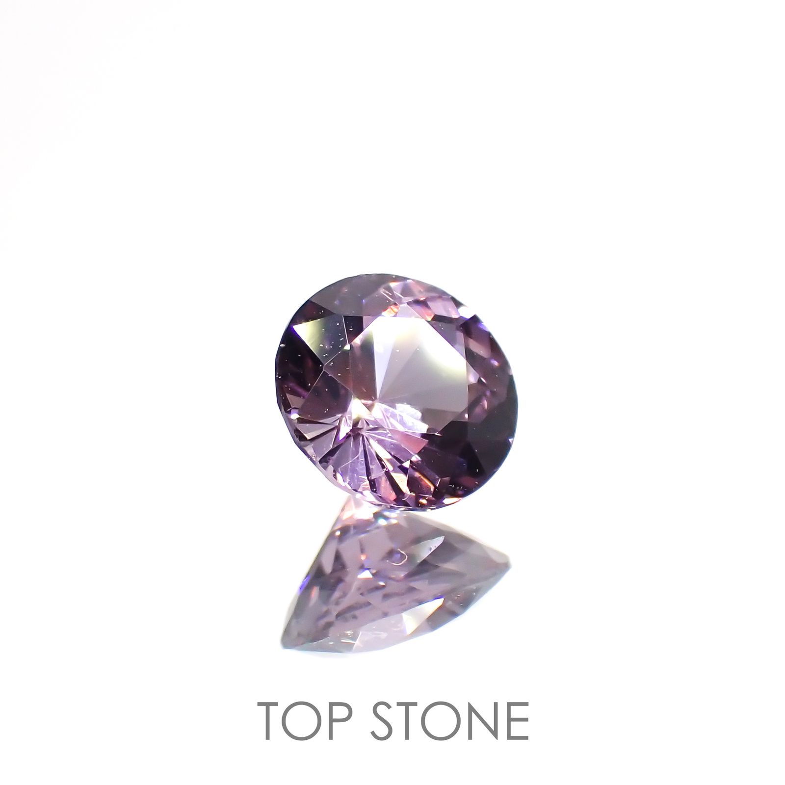 ラベンダーピンクスピネル(宝石名スピネル)ビルマ/マダガスカル産 0.61ct 識別済[220114554]5.1x5.1mm前後