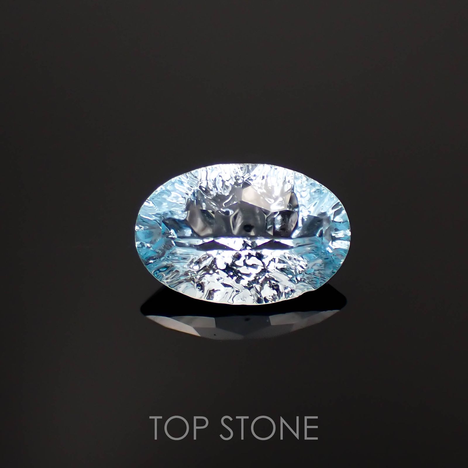 ◇カスタムカット◇ブルートパーズ ブラジル産 3.60ct[221219340]12.1x8.1mm前後