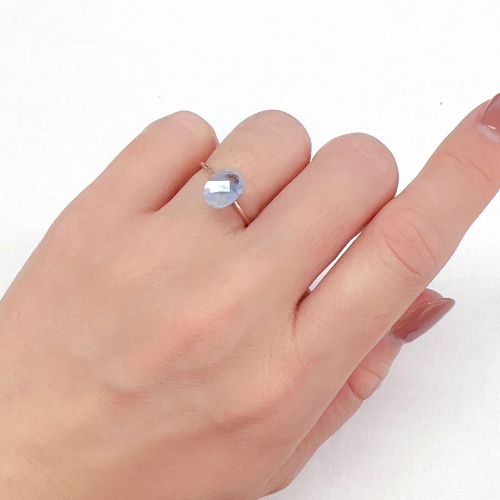 ◇チェッカーカット◇デュモルチェライトインクォーツ ブラジル産 1.57ct[240125656]9x6.6mm前後