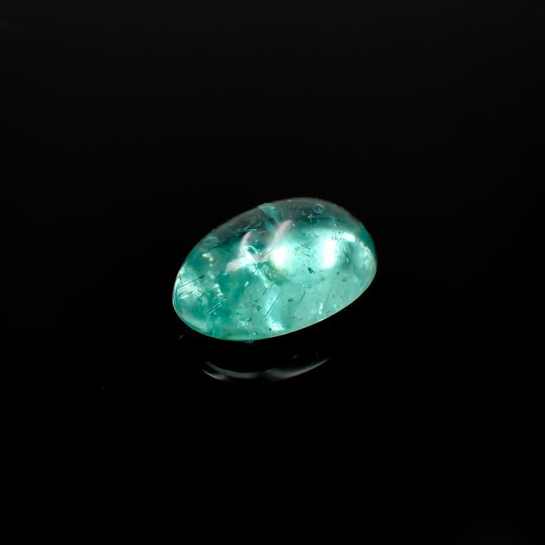 パライバトルマリン(宝石名トルマリン/別名パライバ・トルマリン)ブラジル・キントス鉱山産 2.470ct ソ付(宝貴協)[221018761]10.1x6.9mm前後