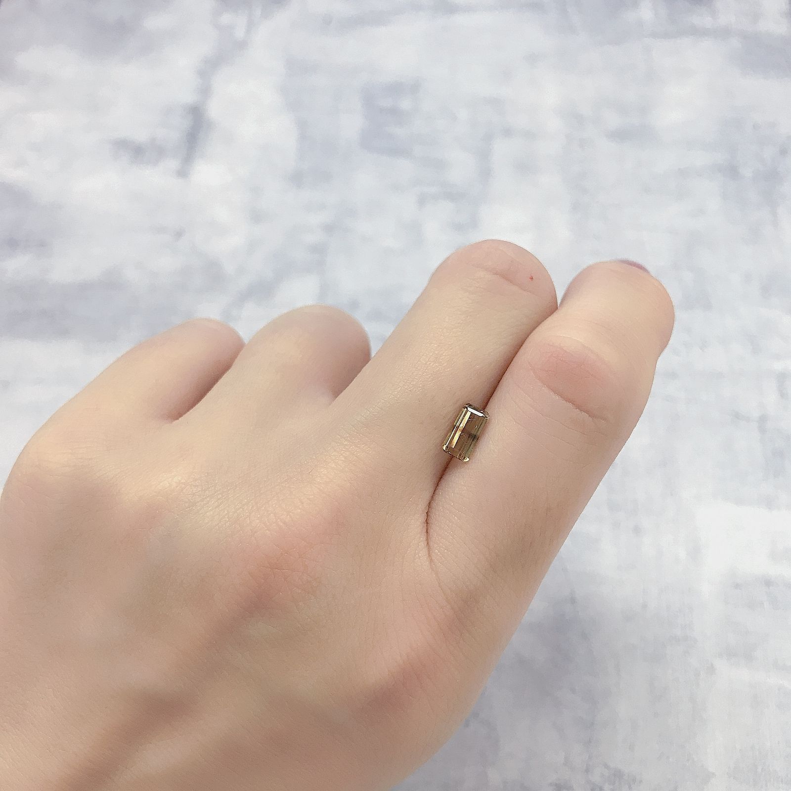 カラーバンドクリソベリル(宝石名クリソベリル)マダガスカル産 0.88ct 識別済[220114191]7.2x3.8mm前後