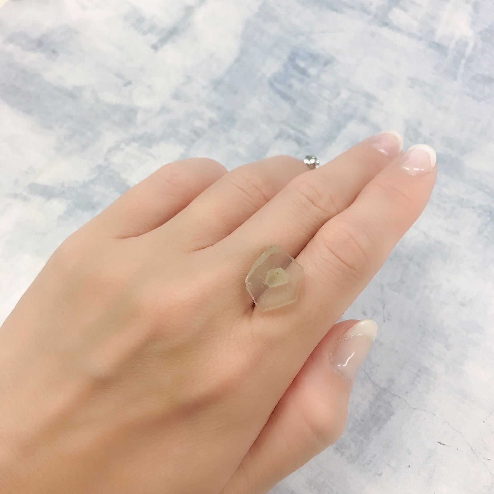 ファントムクォーツ 原石スライス ブラジル産 5.59ct[220716816]13x16.5mm前後