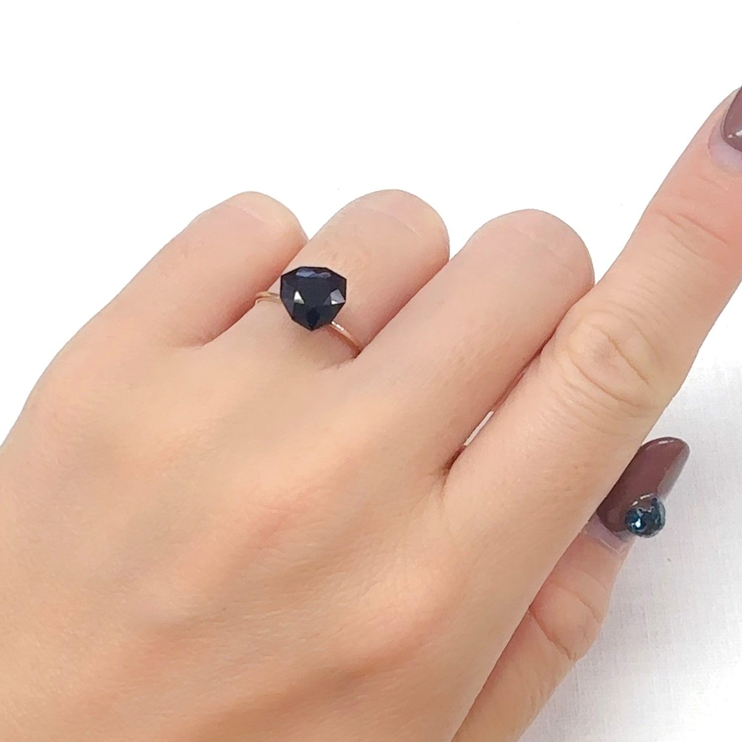 ◇カスタムカット◇モリオン チベット産 2.39ct[240527640]8.7x8.6mm前後