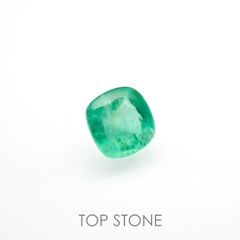 ◇シュガーローフカット◇エメラルド(宝石名エメラルド)コロンビア産 0.52ct 識別済[220115199]4.7x4.7mm前後