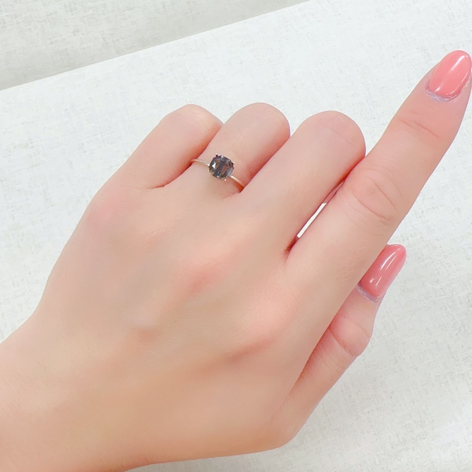 ◇オクタゴンカット◇レインボースキャポライト ブラジル産 0.79ct[230320918]5.9x5.7mm前後