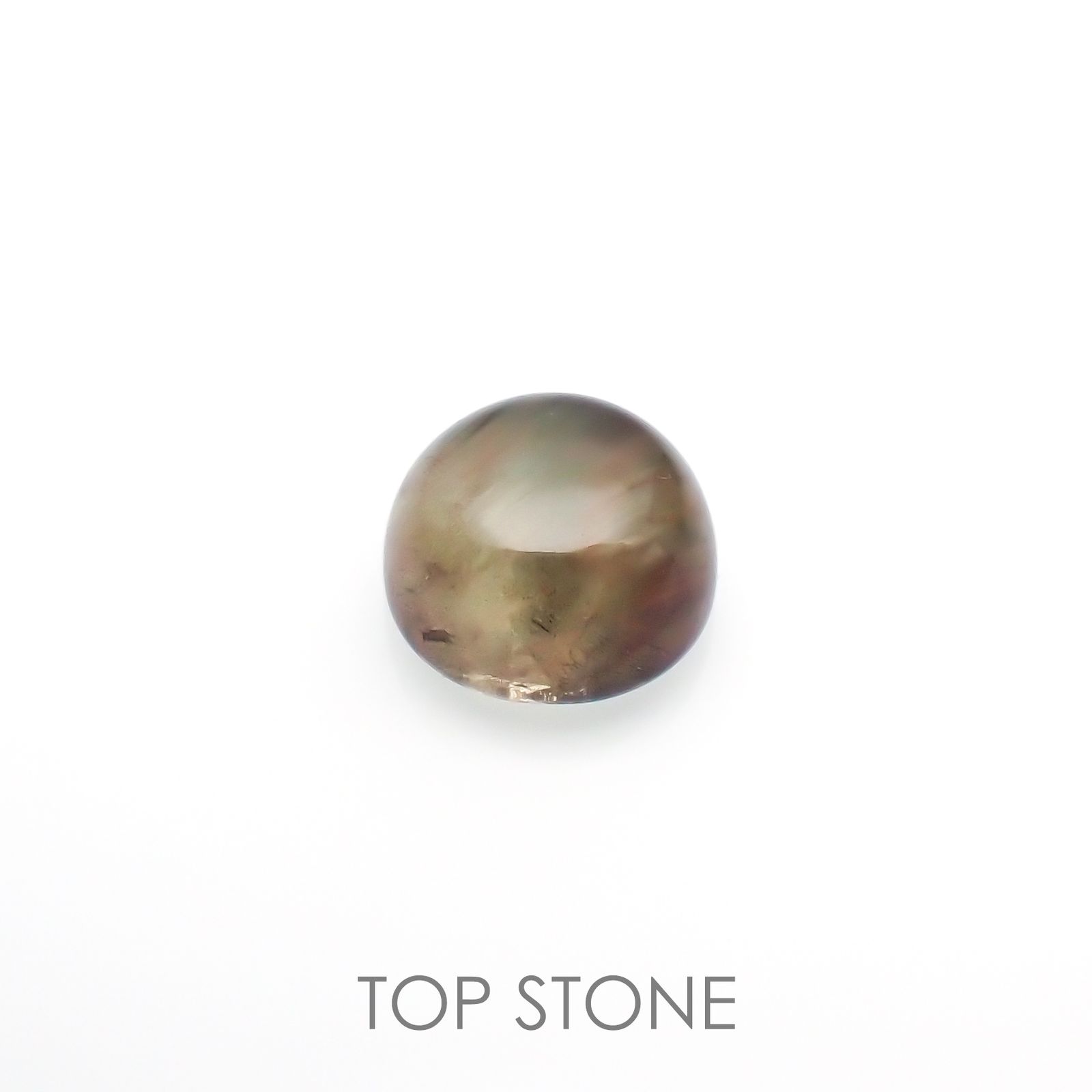 バイカラーアンデシン(宝石名アンデシン)チベット産 2.10ct 識別済[220114683]7.7x7.7mm前後