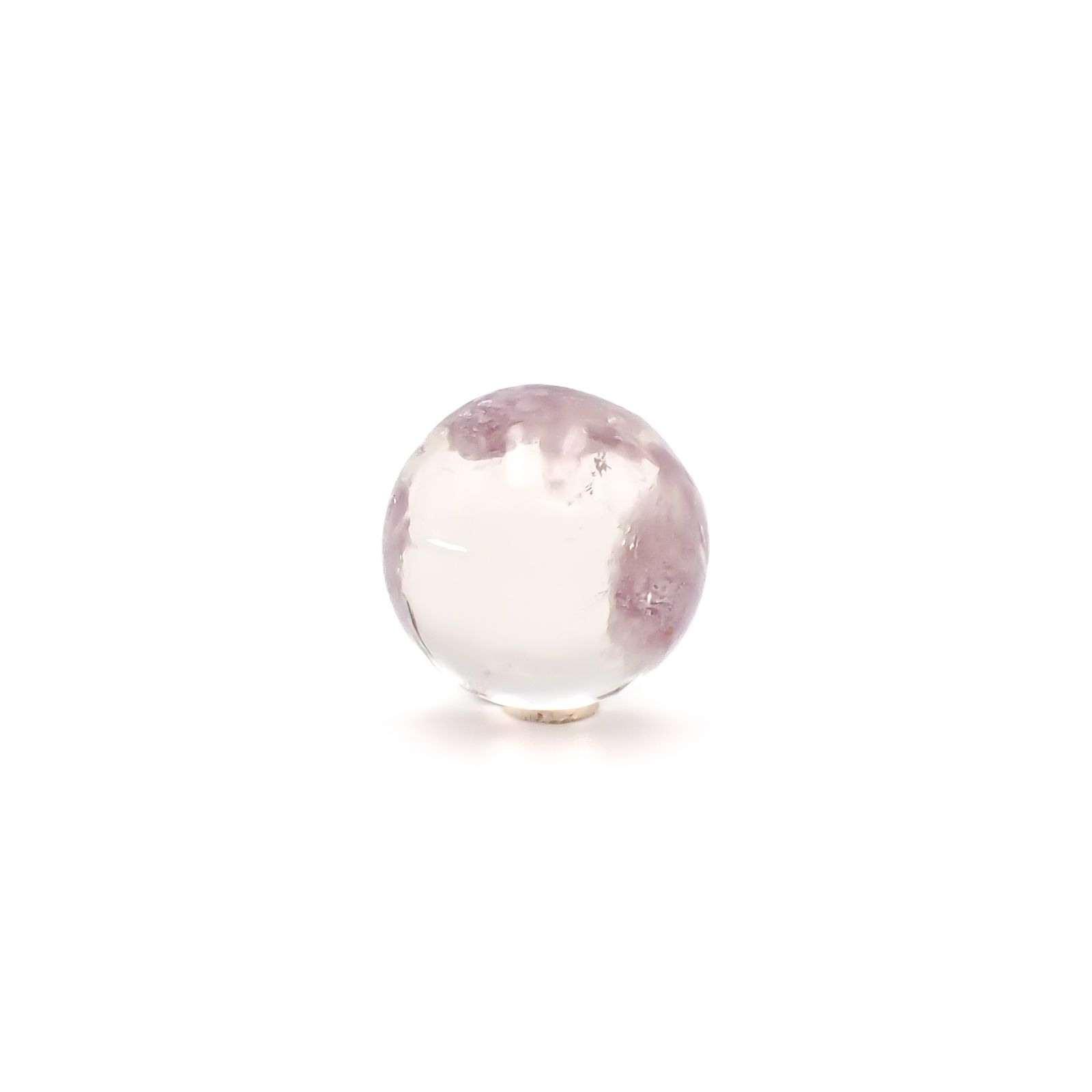 レピドライトインクォーツ ブラジル・ミナスジェライス州産 8.46ct / 12.9x12.8mm前後 [260331884]