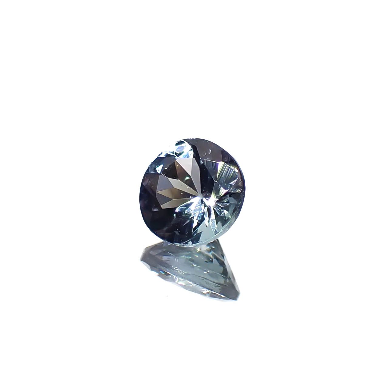 バイカラータンザナイト(宝石名ゾイサイト)タンザニア産 0.37ct 識別済[240828603]4.5x4.5mm前後