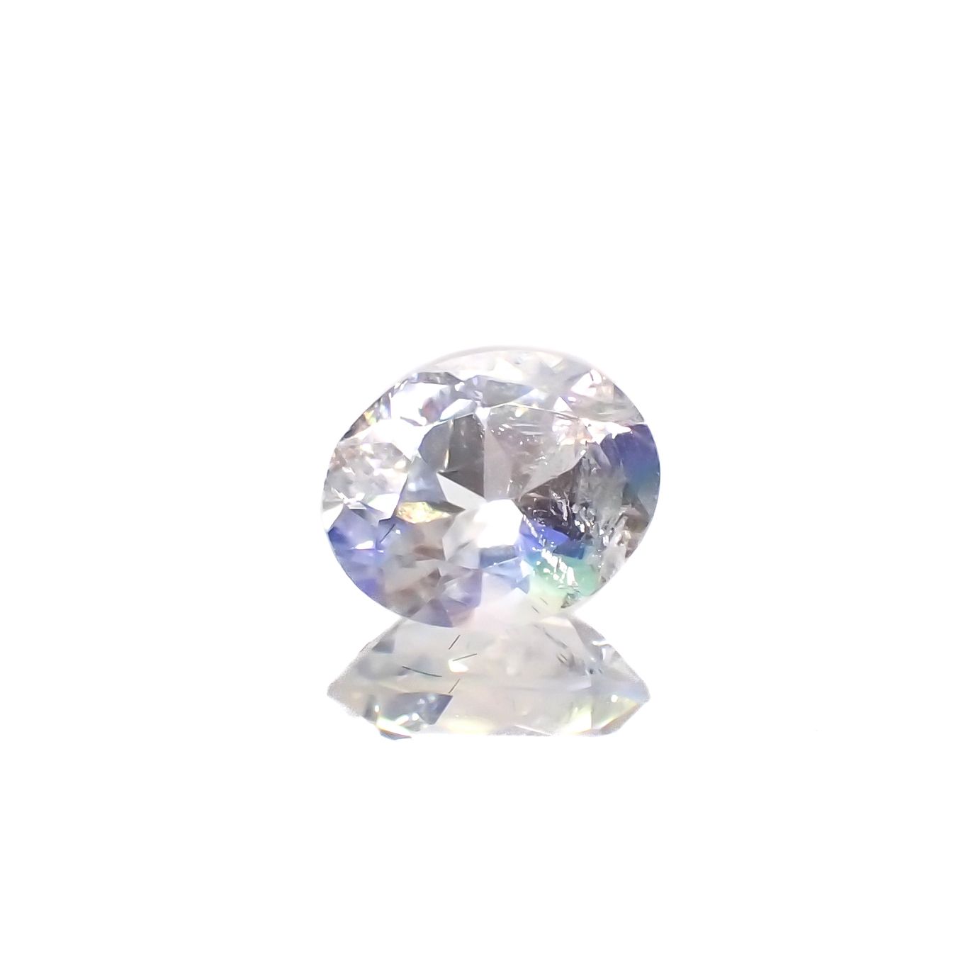 レインボームーンストーン(宝石名ラブラドライト)タンザニア産 0.64ct 識別済[230321266]6.5x5.3mm前後