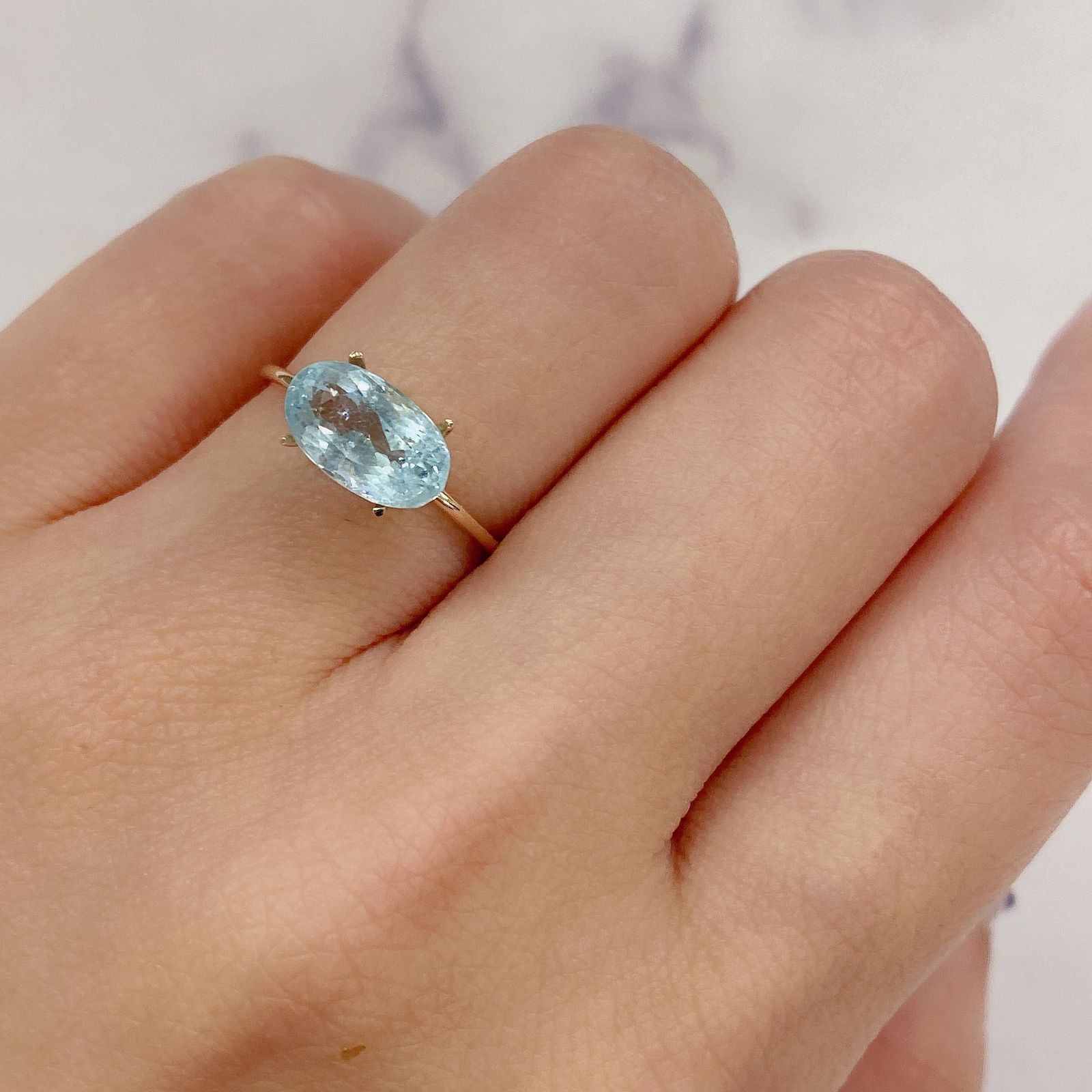 パライバトルマリン(宝石名トルマリン/別名パライバ・トルマリン) モザンビーク産 2.084ct ソ付(宝貴協)[21029388]9.9×5.8mm前後