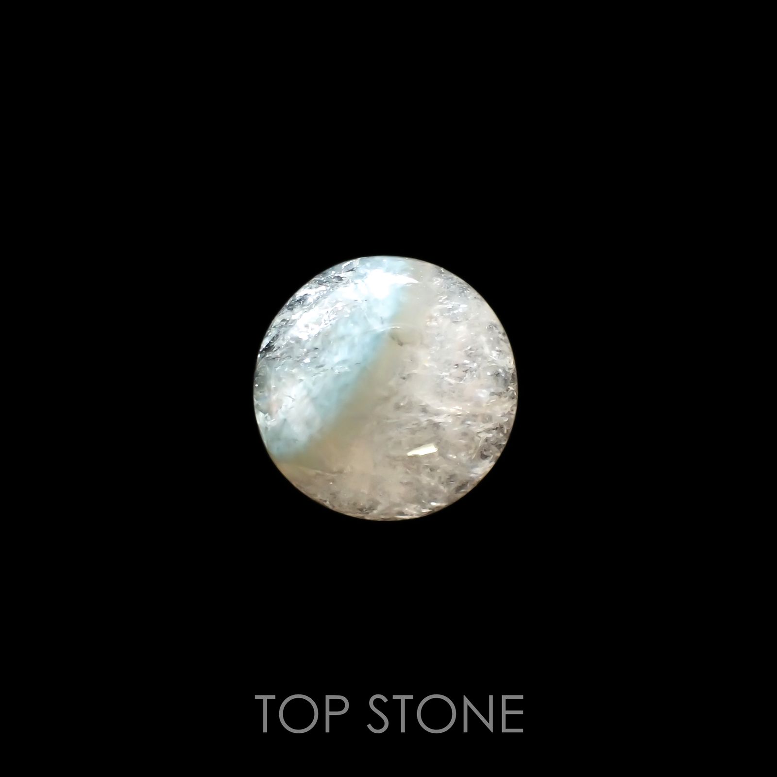 パライバクォーツ(宝石名ギラライト イン クォーツ) ブラジル産 7.01ct 識別済[20032080]13.1×13.1mm前後