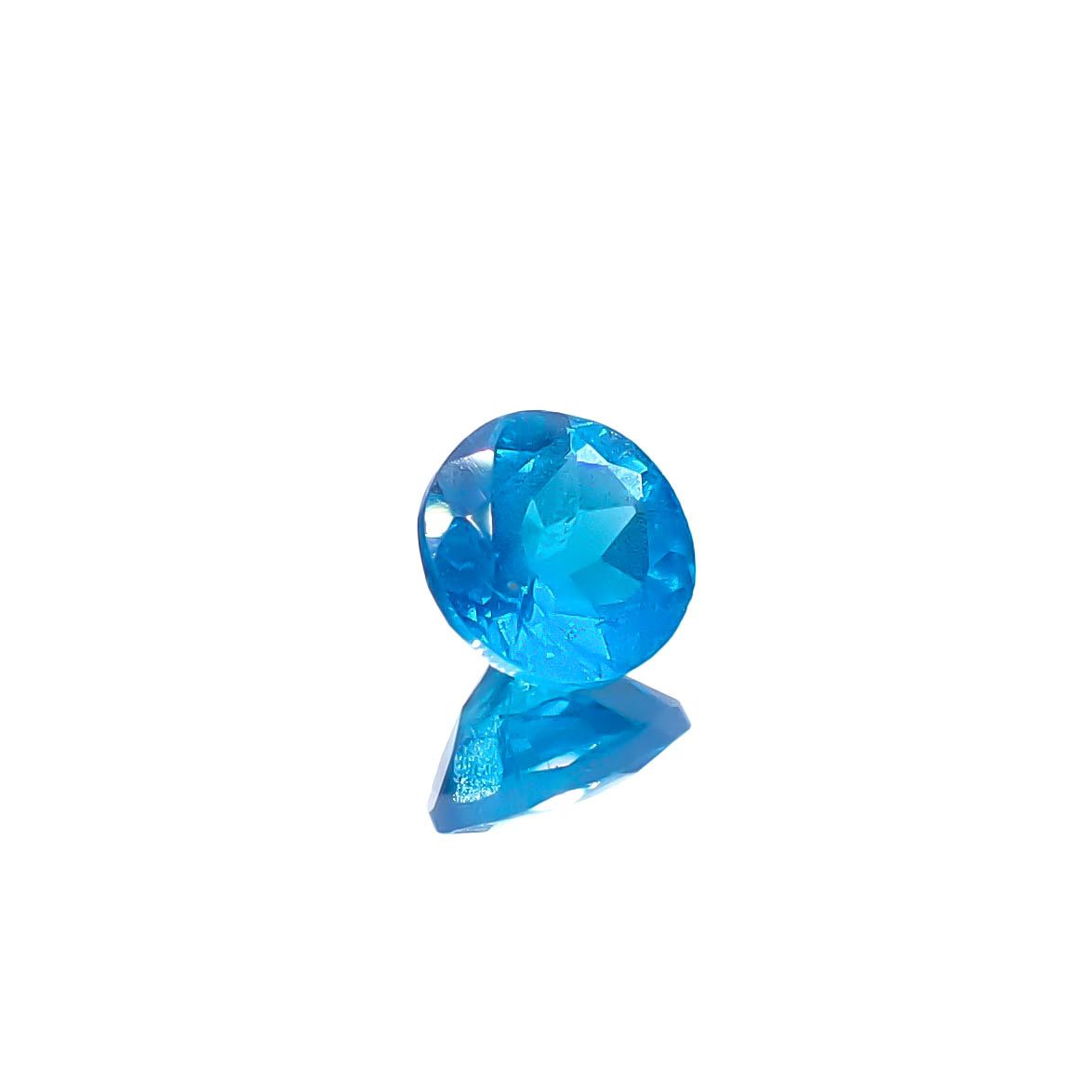 ネオンブルーアパタイト マダガスカル産 0.80ct[240628092]5.9x5.9mm前後