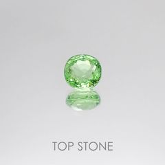 ミントガーネット(宝石名グリーン グロッシュラー・ガーネット) タンザニア産 1.17ct 識別済[20074264]6×5.8mm前後