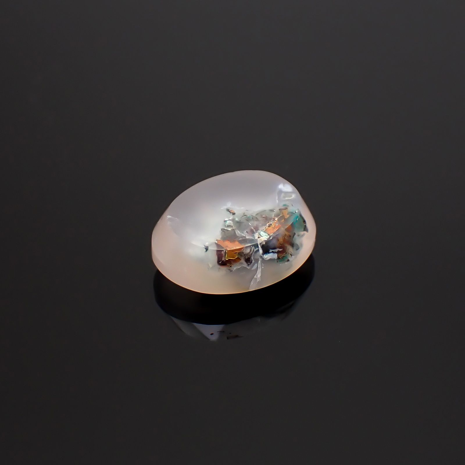 コッパークリソコラインカルセドニー インドネシア産 12.39ct / 17x14.1mm前後 [260932801]