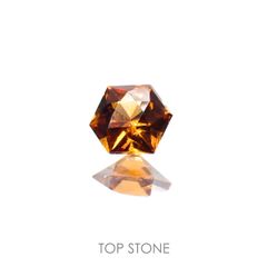 ◇ヘキサゴンカット◇ヘソナイトガーネット(宝石名ヘソナイト・ガーネット)スリランカ産 0.49ct 識別済[220113899]4.8x4.7mm前後
