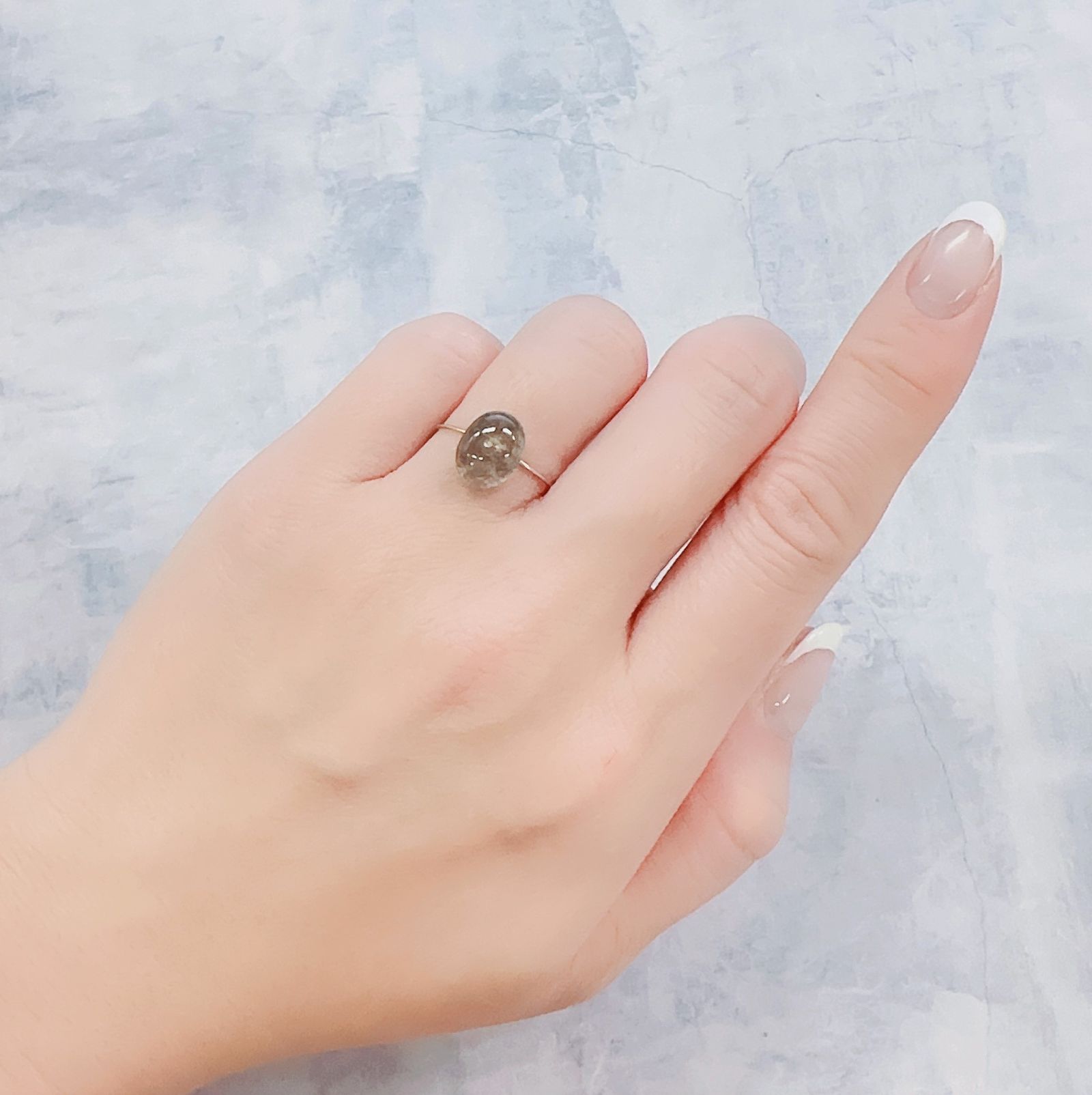 アベンチュリンアクアマリン ナイジェリア産 3.26ct[221219698]10.1x7.7mm前後