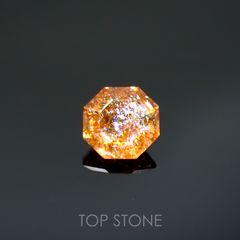◇オクタゴンカット◇イリュージョンサンストーン インド産 0.77ct[220115490]6.2x6.1mm前後
