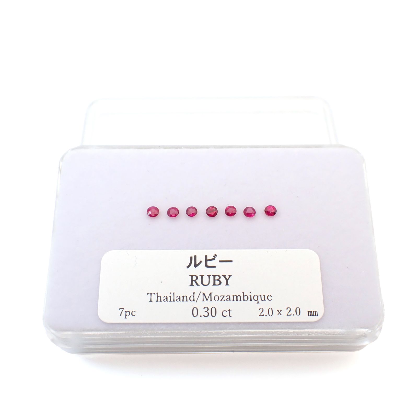 ルビー 7個セット タイ/モザンビーク産 0.30ct(7pcs合計) / 2x2mm前後 [260532288]