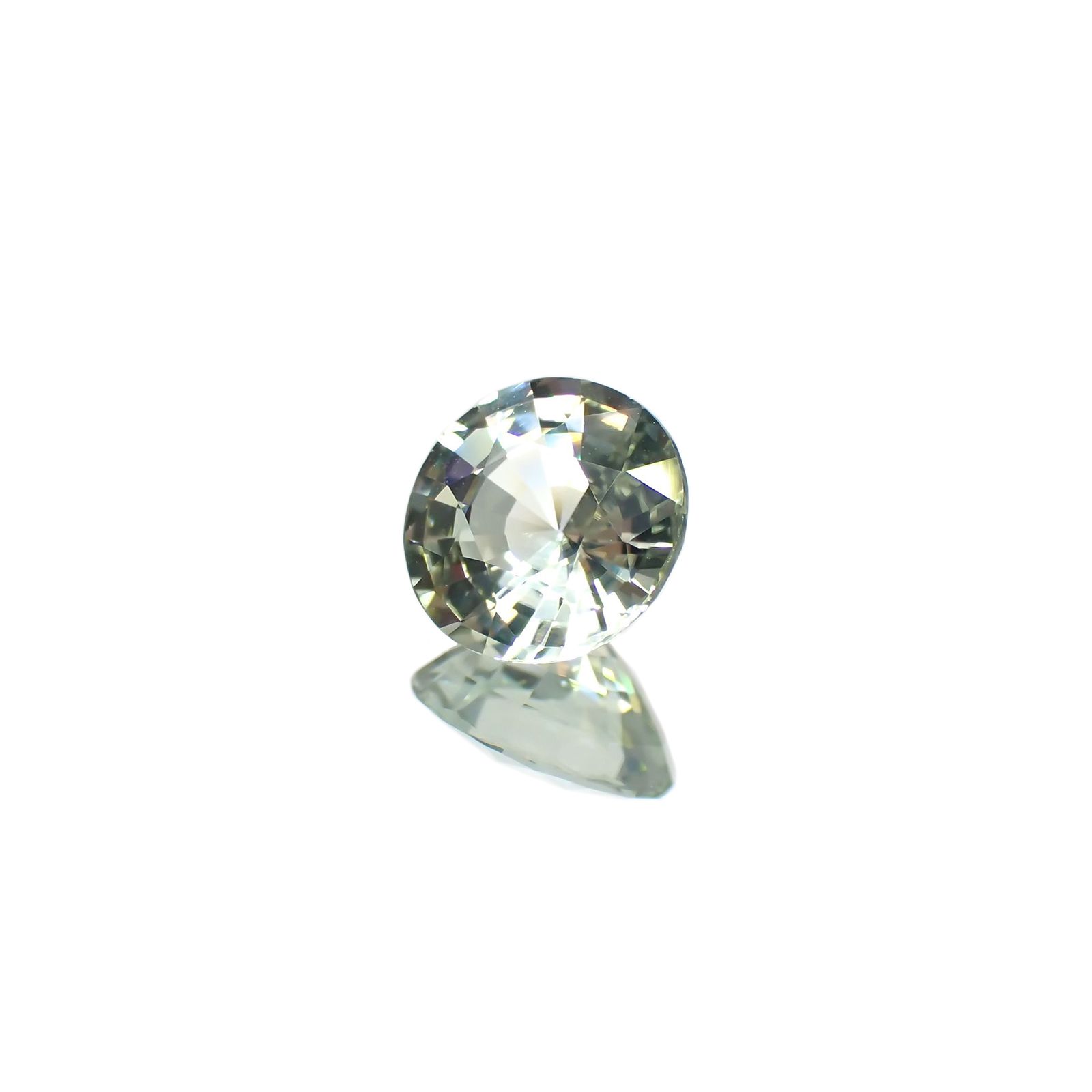 ミントトルマリン(宝石名ライトグリーン・トルマリン) ルワンダ産 1.244ct ソ付(彩珠)[210510004]7.3×7.2mm前後