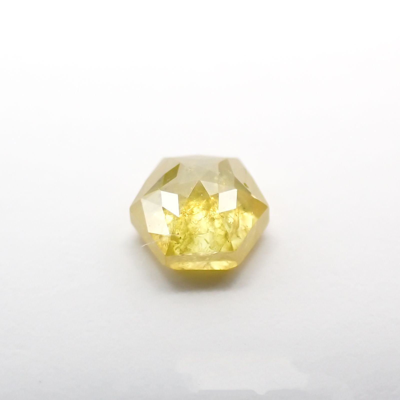 ◇ヘキサゴンアンティークカット◇イエローダイヤモンド ルース 0.16ct[210611067]2.9×2.8mm前後