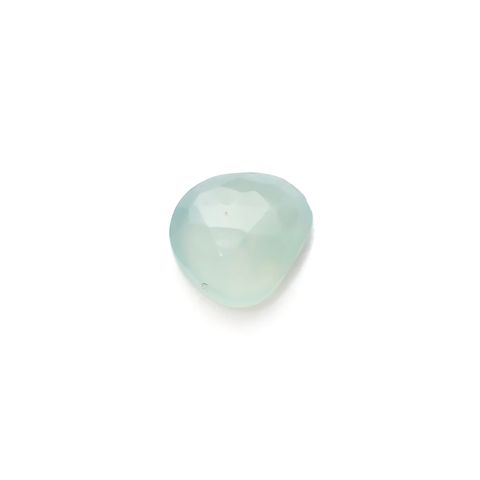 ◇フリーフォーム・ローズカット◇アクアプレーズ(宝石名ブルー グリーン・カルセドニー)南アフリカ産 2.57ct 識別済[231023969]10.8x10.2mm前後
