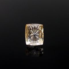 ◇甲州貴石切子Plus Three◇ニードルイントパーズ(チューブイントパーズ) ブラジル・ミナスジェライス州産 6.73ct / 12.4x10.5mm前後 [251231461]